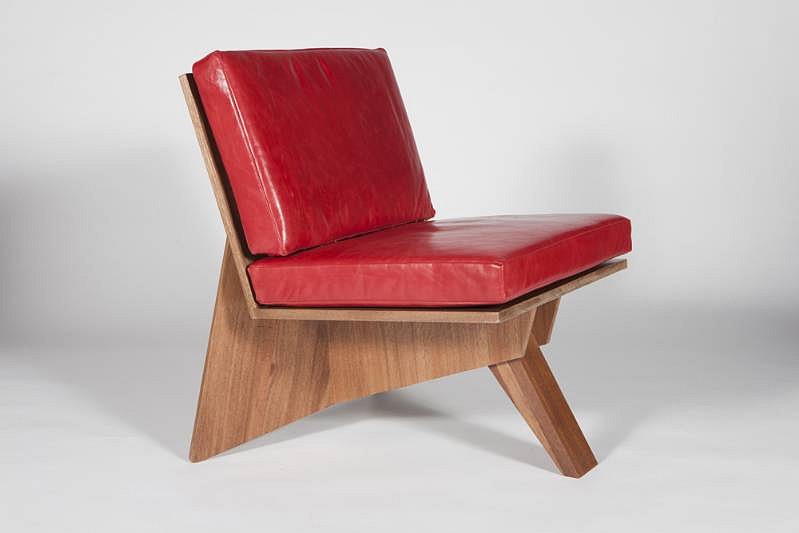 Michael Boyd for PLANEfurniture, WEDGEseries 'Elephant' lounge chair
2011, Malaysian Mangaris Mahogany and leather