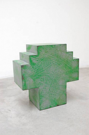 Michael Whiting, Mushroom (Gray over Green)
2011, Automotive paint on steel