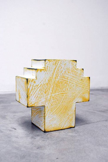 Michael Whiting, Mushroom (White over Yellow)
2011, Automotive paint on steel