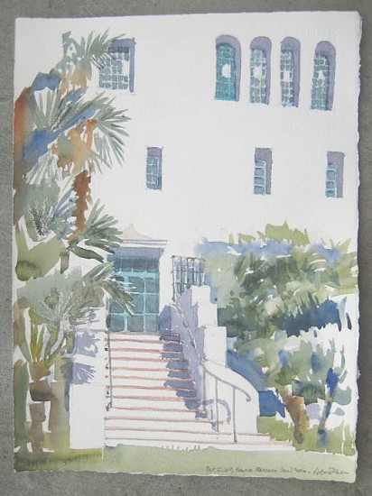 Stephen Harby, Santa  Barbara County Courthouse
2010, Graphite and watercolor on paper