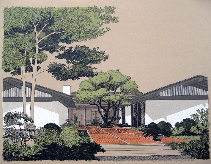 Carlos Diniz, Monarch Bay Homes, Entry from Street
1961, Silkscreen on paper
