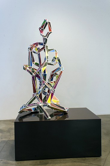 Maura Bendett, White Edging
2013, Museum board, acrylic, hot glue, cement, hi gloss baked enamel, wheels (hidden)