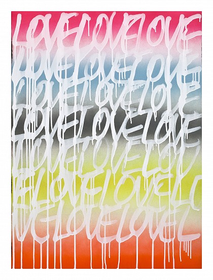 Kendell Carter, Love
2014, Acrylic and acrylic spray paint on paper