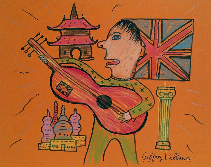 Jeffrey Vallance, The Cutting Edge: MTV Drawing 5
1983, Mixed media on paper