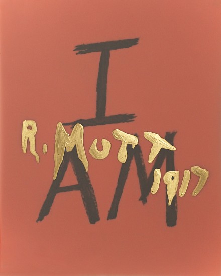 Kendell Carter, Meezus: I Am (R. Mutt 1917)
2014, Aerosol and enamel on Duralar