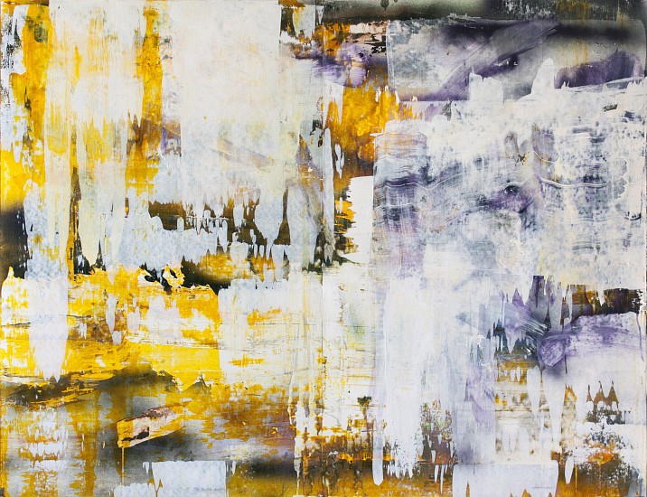 Chris Trueman, Yellow Purple Diptych
2014, Acrylic and Acrylic spray paint on Yupo mounted to Sintra